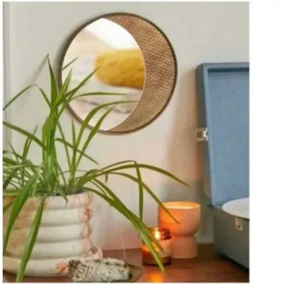 ⭐️ 🌻 Luna Boho Hipster Moon Star Crescent Peasant Hippie Art Hang Wall Mirror - Picture 1 of 6
